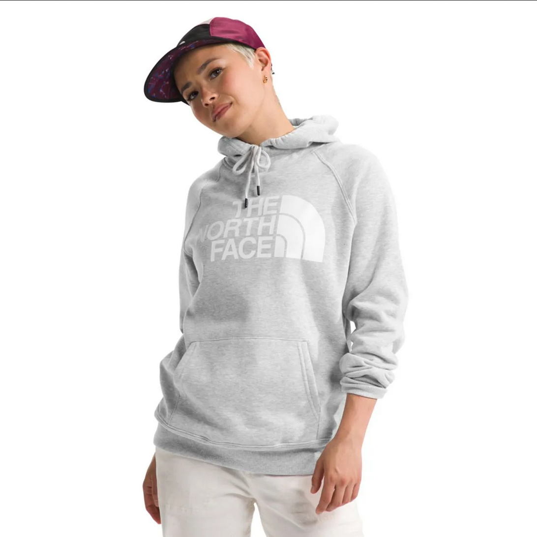 Sudadera con Gorro Half Dome Mujer, Gris c/Blanco